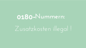 0180-Nummer zusatzkosten illegal